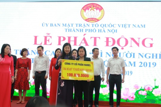 HANEL ỦNG HỘ QUỸ “VÌ NGƯỜI NGHÈO” THÀNH PHỐ HÀ NỘI NĂM 2019